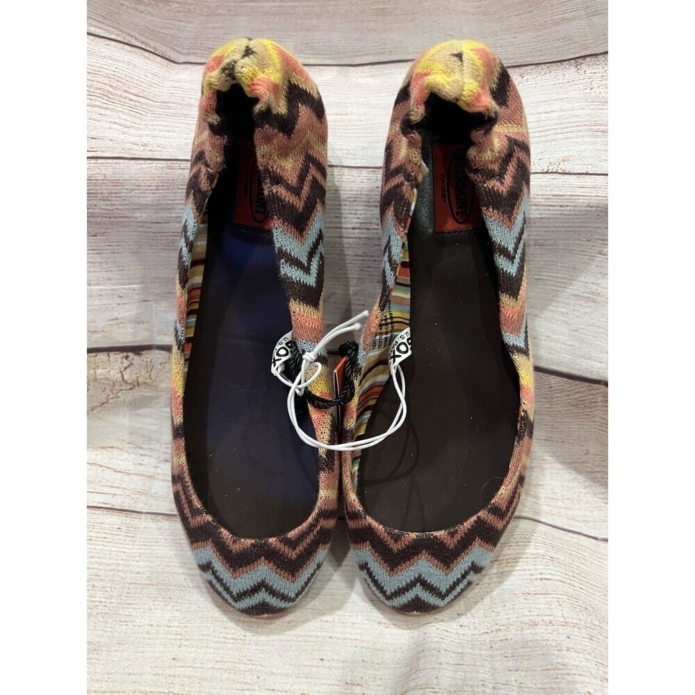 MISSONI FOR TARGET GIRLS MULTI-COLOR BALLET FLAT SLIP ON FLATS - SIZE 2